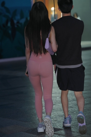 SPT2505-276-粉色瑜伽紧身裤美女