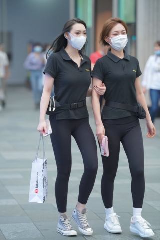 SPT2505-283-黑色紧身裤美女